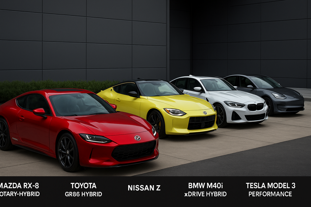 Competitor lineup with RX-8