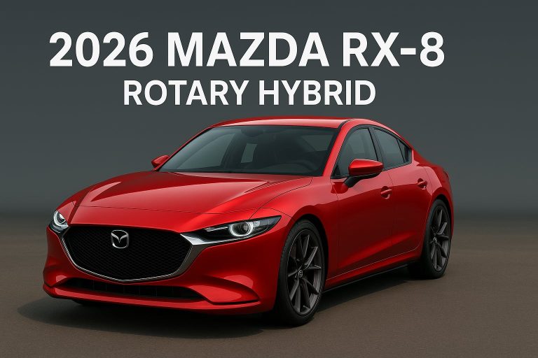 2026 Mazda RX-8 Rotary Hybrid in Rosso Corsa Red