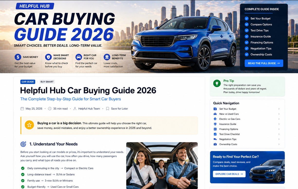 Car Buying Guide 2026 - Smart Tips to Buy the Right Car & Save Thousands