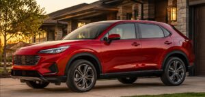 Full exterior view of the 2026 Honda HR-V Refresh in a modern American environment