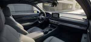 Interior view of the 2026 Honda Prelude Hybrid in a modern USA setting