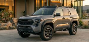 2026 Toyota 4Runner front view in premium metallic gray color