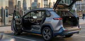 2026 Toyota C-HR EV interior and rear hatch view for compact electric crossover buyers