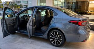 2026 Toyota Corolla and Corolla Hybrid interior and rear seat view