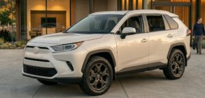 2026 Toyota Highlander BEV front view in premium pearl white color