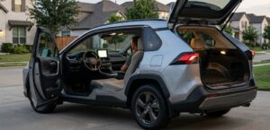 2026 Toyota RAV4 USA interior and rear cargo area view for family SUV buyers