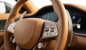 2027 Ferrari Luce steering wheel and physical controls