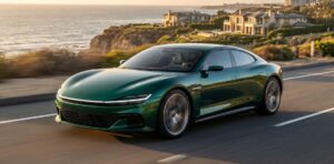 2027 Ferrari Luce road presence in a US luxury setting