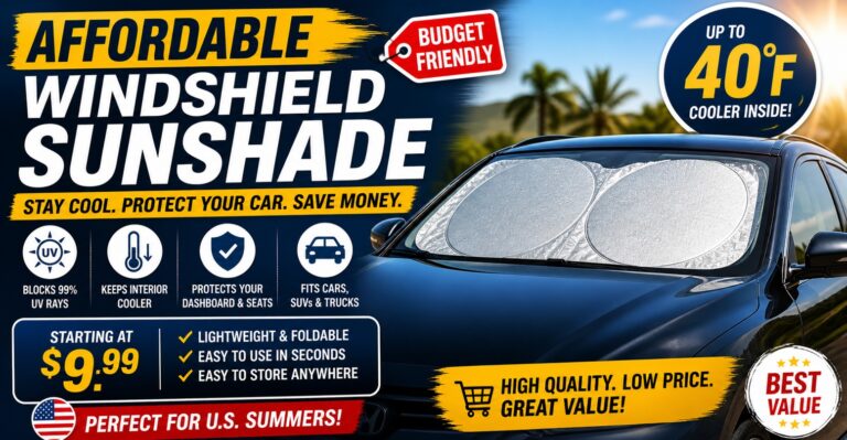 Affordable Windshield Sunshade USA (2026 Guide) – Stay Cool & Protect Your Car